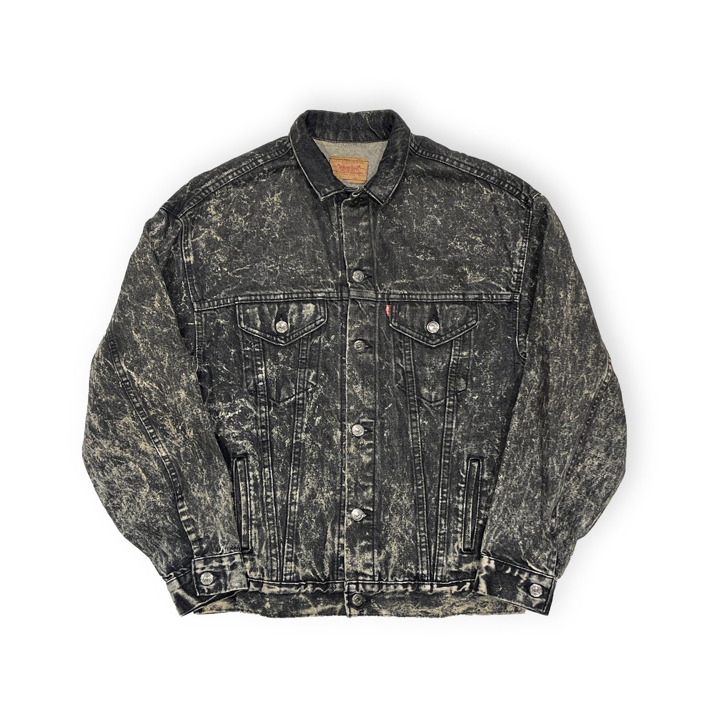 80's Levi's Black Denim JKT Size (XL)