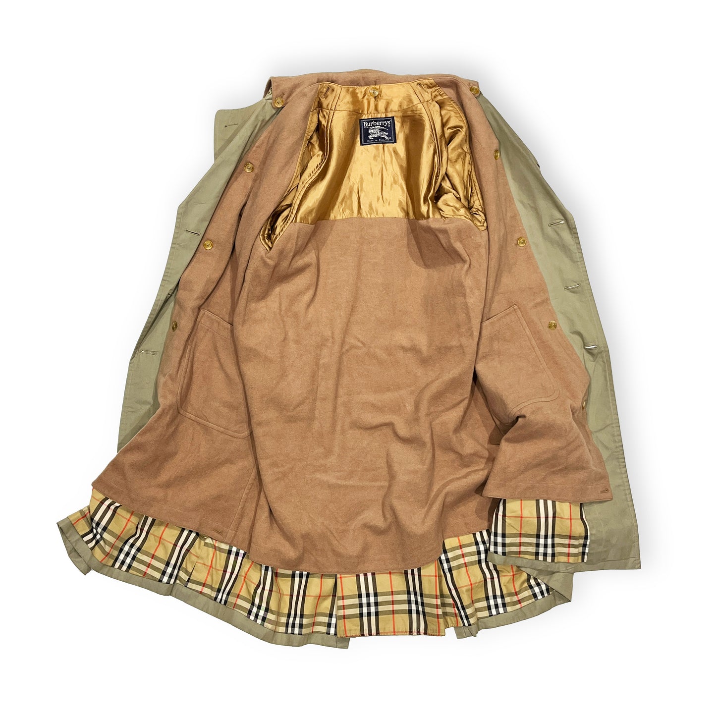 Burberry Trench Coat 100% Cotton 1枚袖 Size (34R)