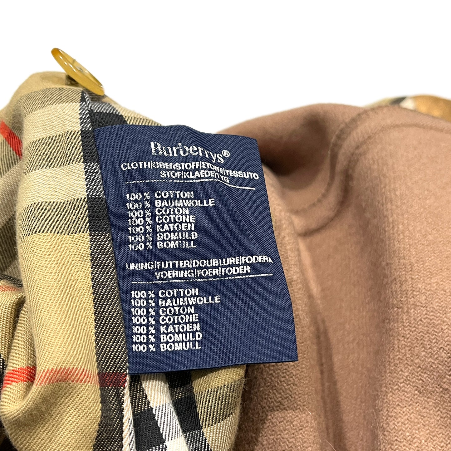 Burberry Trench Coat 100% Cotton 1枚袖 Size (34R)