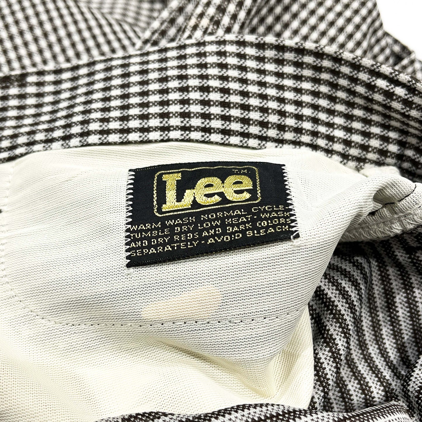 70's〜 Lee チェック フレアPants 実寸(W34L29)位
