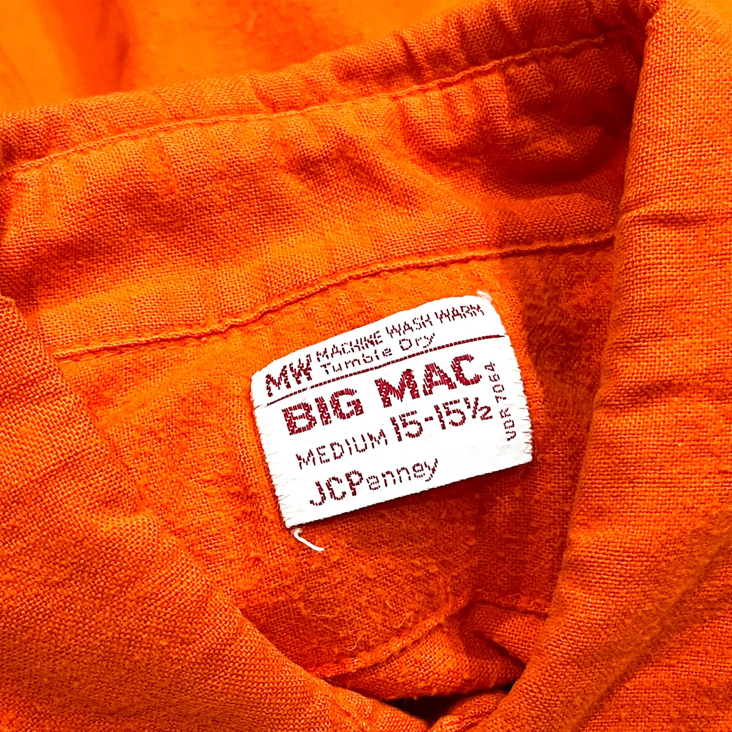 70's〜 BIG MAC NEL SH オレンジ Size (15-15 1/2)