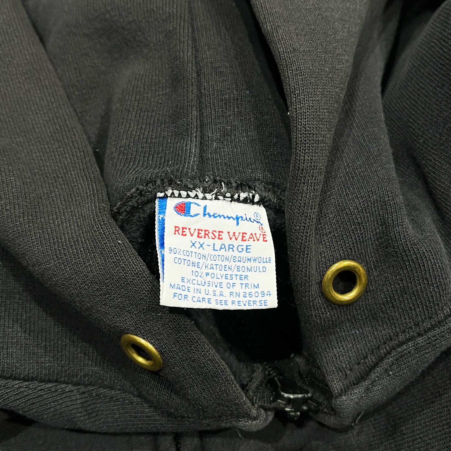 90's CHAMPION R/W FULLZIP PARKA BLACK Size(XXL)