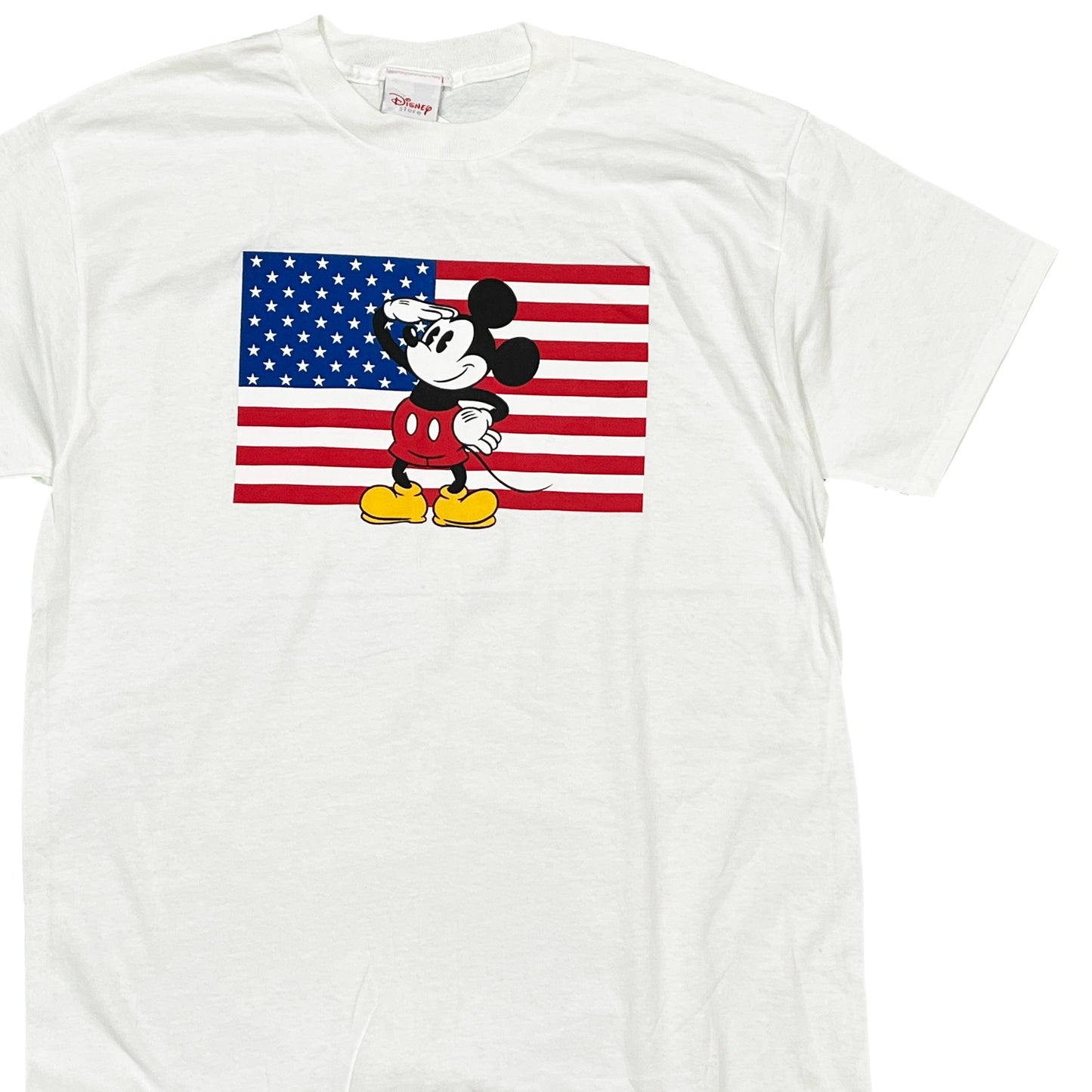 90's〜 Disney Mickey American Flag T Size (L)