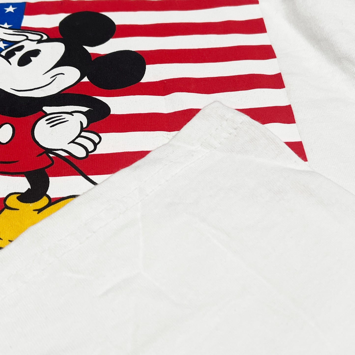 90's〜 Disney Mickey American Flag T Size (L)