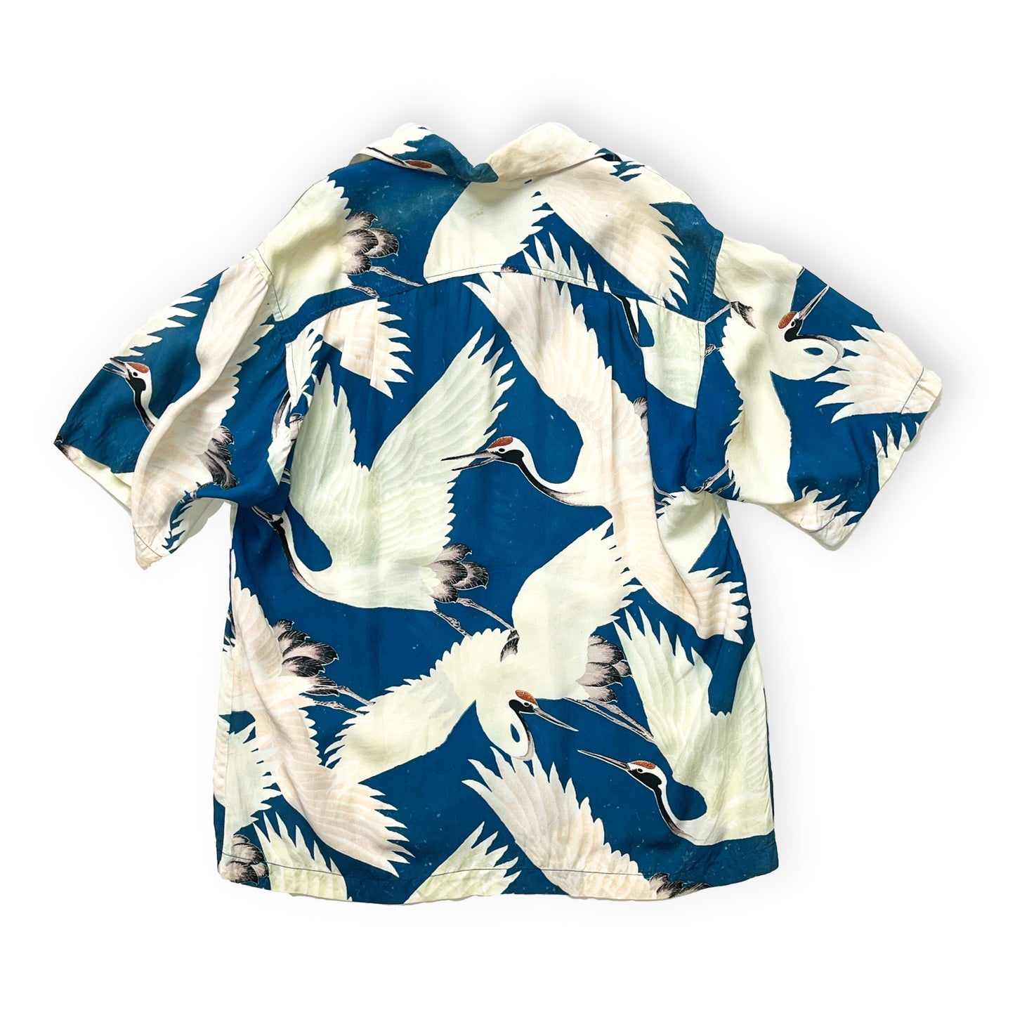 50's〜 UnKnown 和柄 Hawaiian S/S SH "鶴" Size (L)位