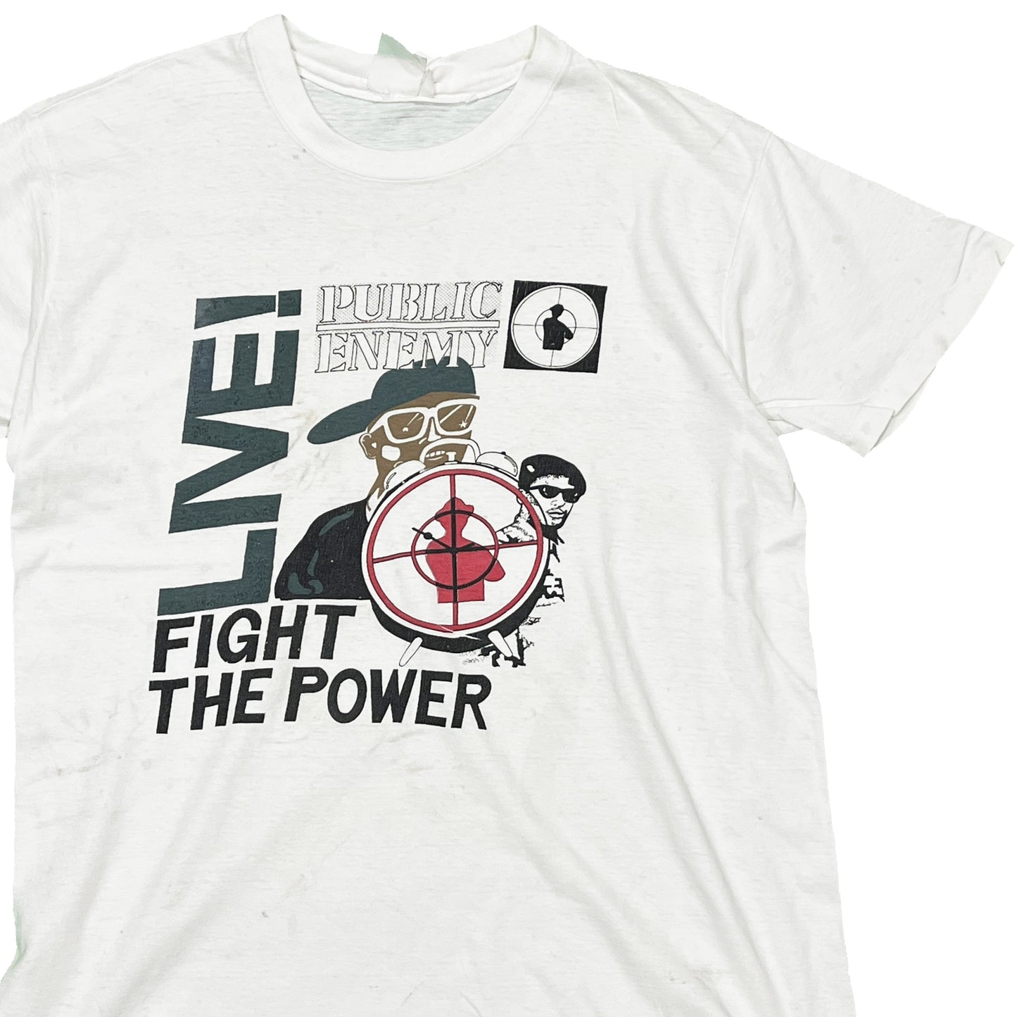 90's UnKnown Public Enemy "Fight the Power" T Size (L-XL)位