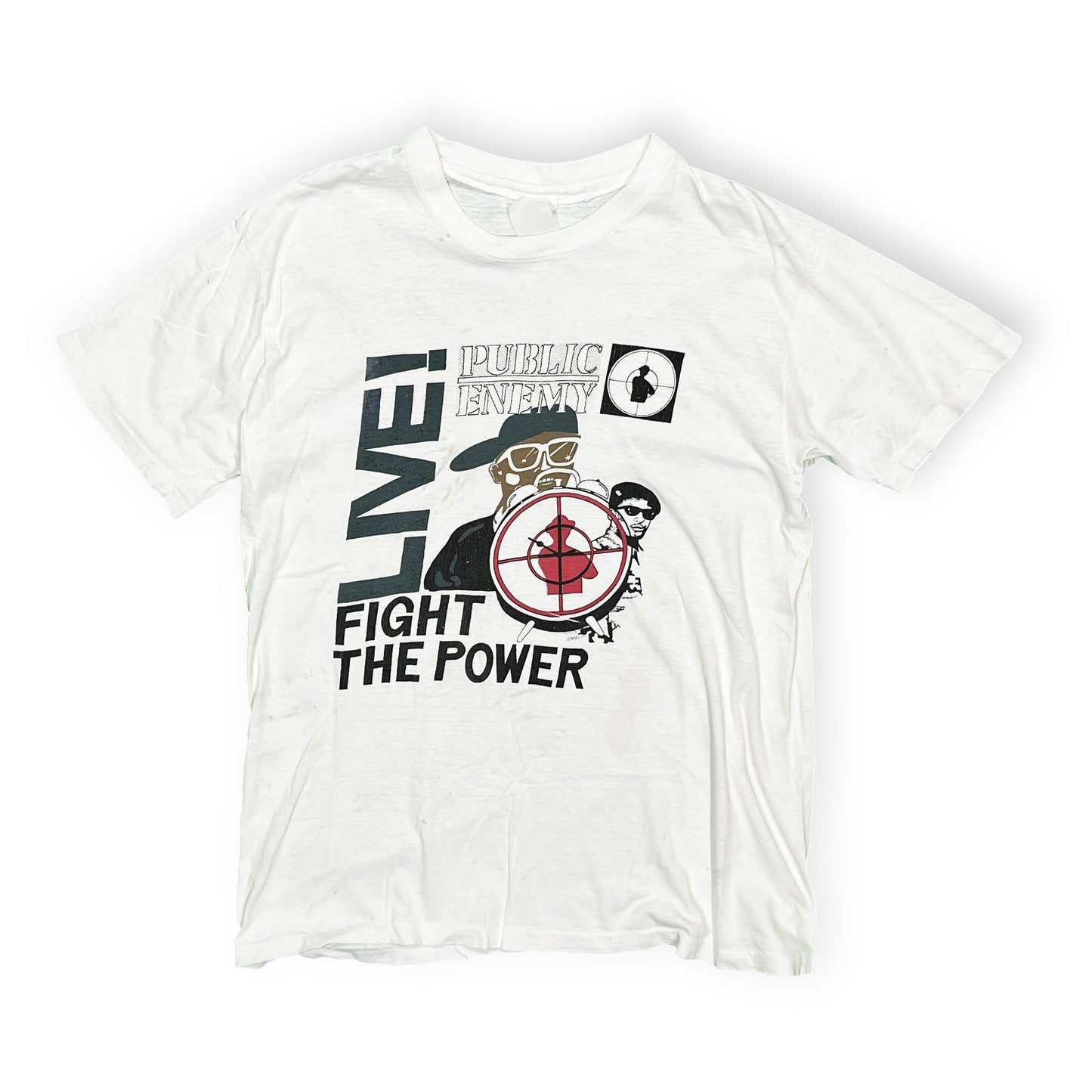 90's UnKnown Public Enemy "Fight the Power" T Size (L-XL)位