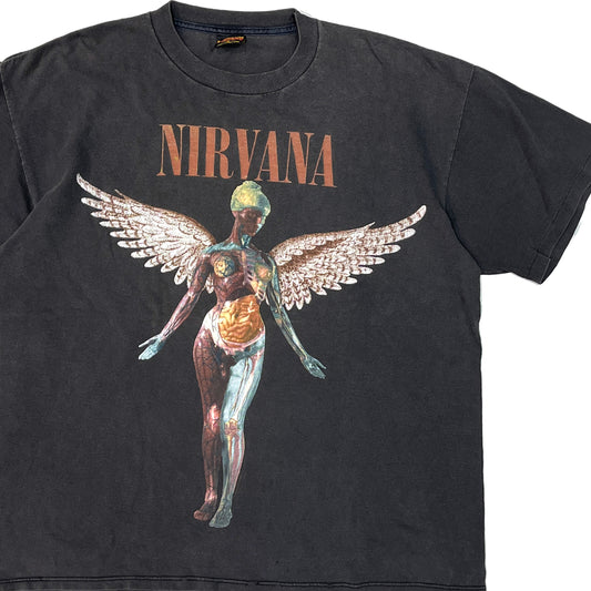 90's BROCKUM Nirvana T In Utero ブラック Size (XL) スペシャル