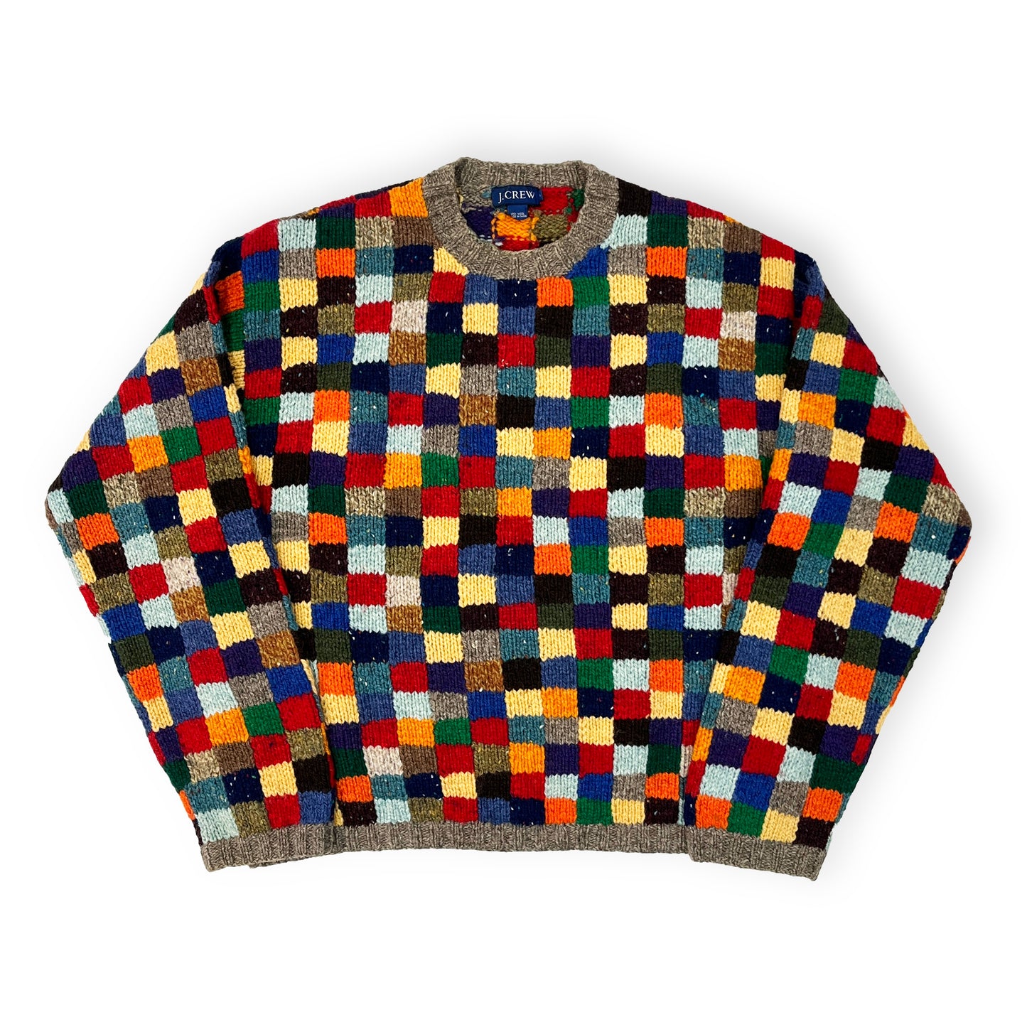 90's〜 J.CREW パッチワーク風 Sweater Size (L)