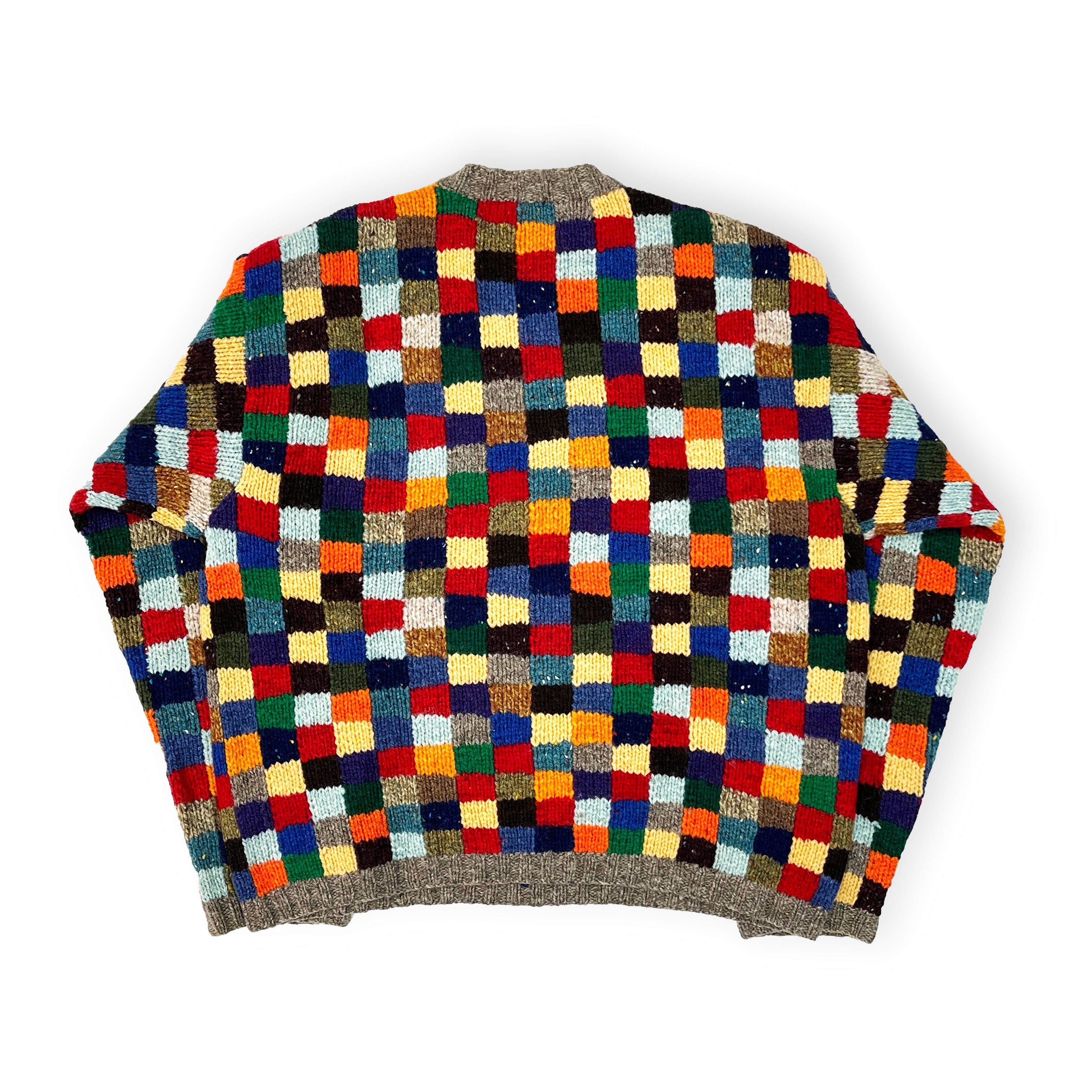 90’s j.crew crazy knit 名作 90's〜 J.CREW パッチワーク風 Sweater Size (L) – frgeek