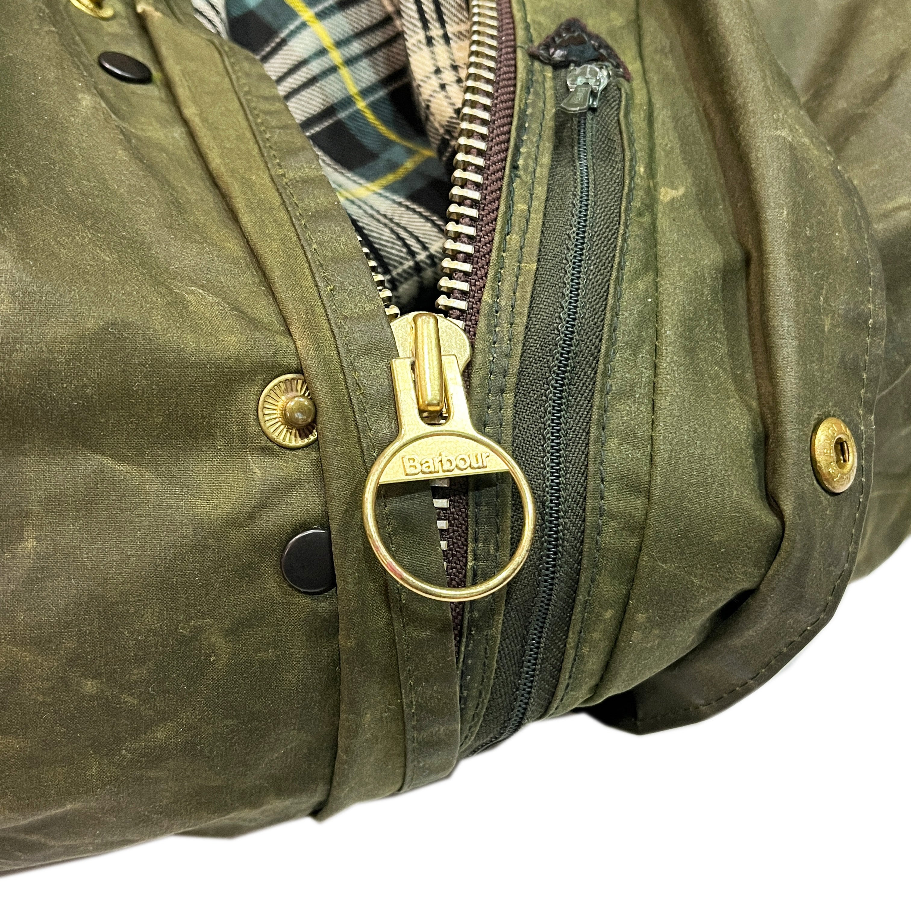 70s Barbour S.Bコート 1クラウン バブアー 42 英国製 フード