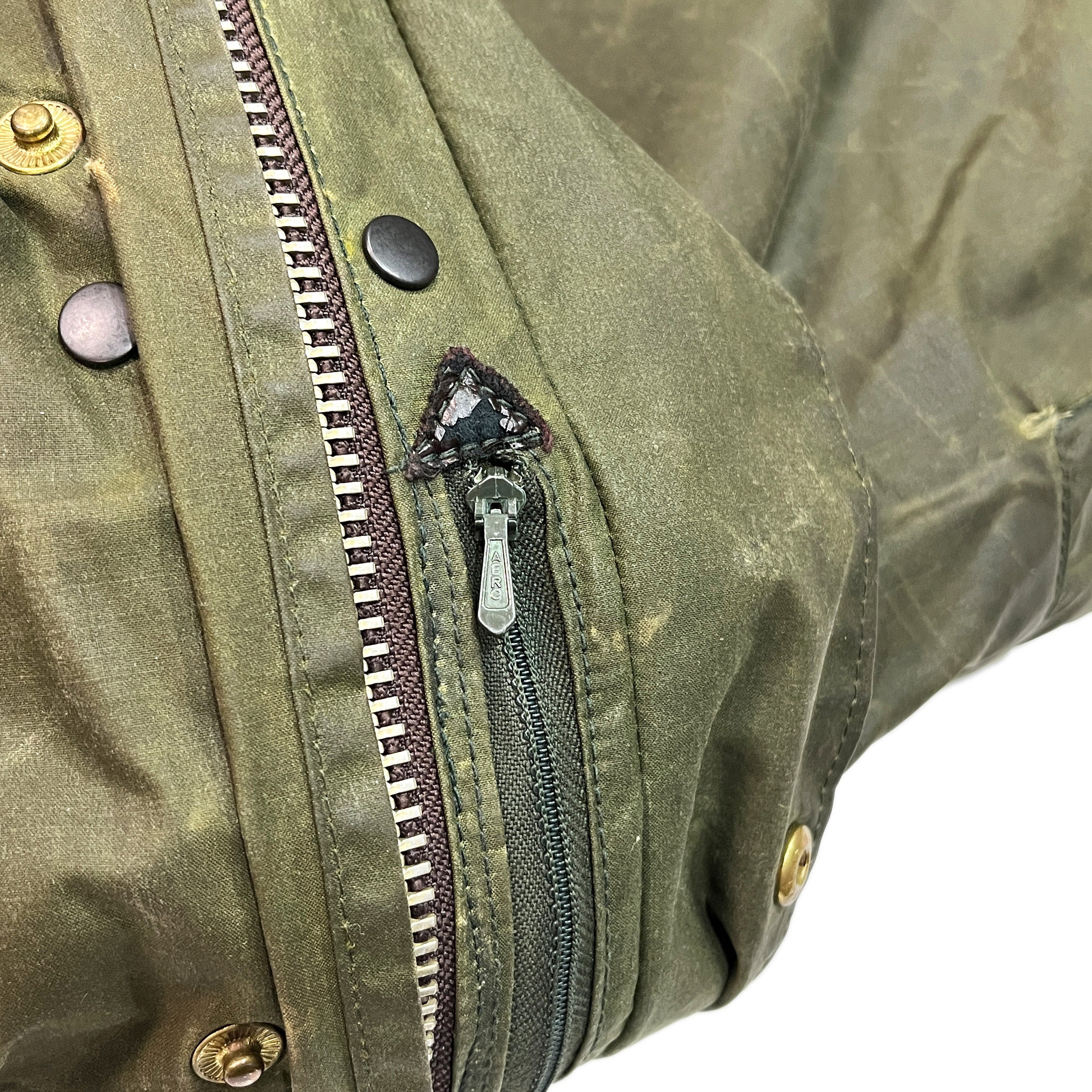 70s Barbour S.Bコート 1クラウン バブアー 42 英国製 フード