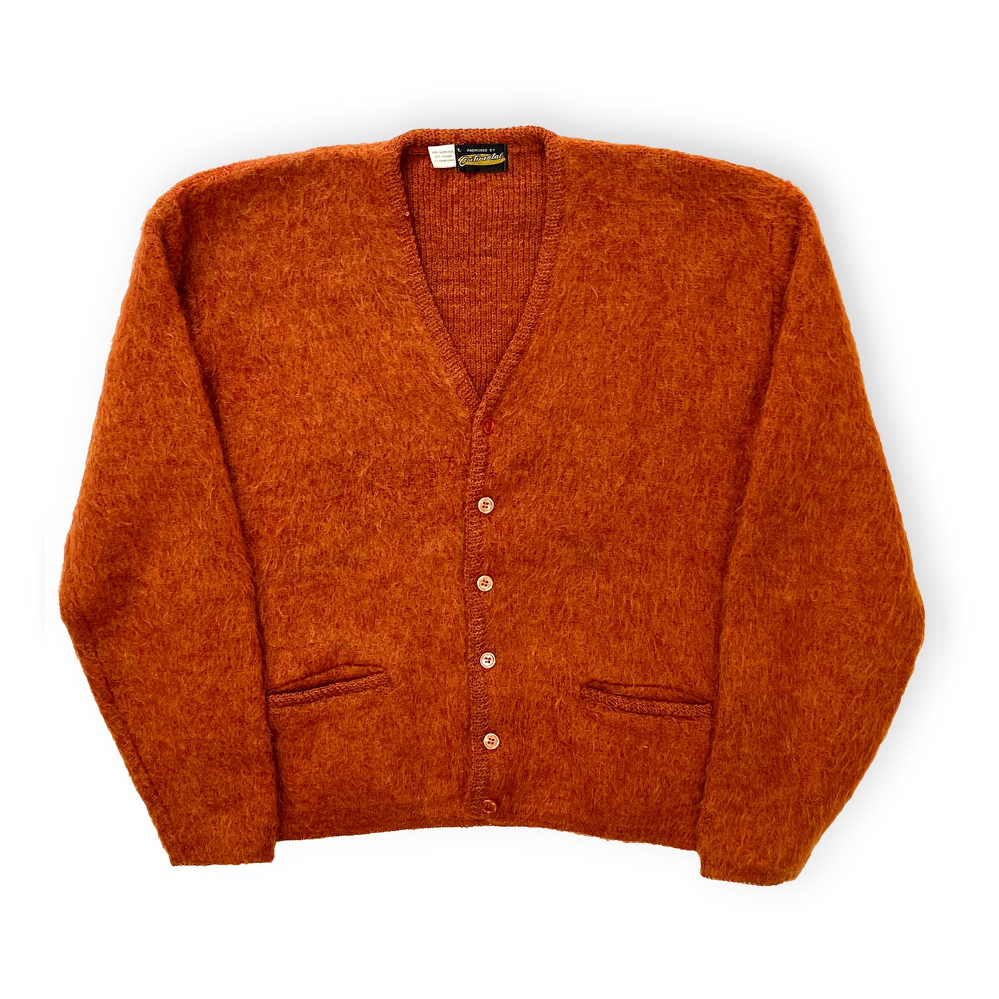 70's Continental Mohair Cardigan オレンジ Size (L)