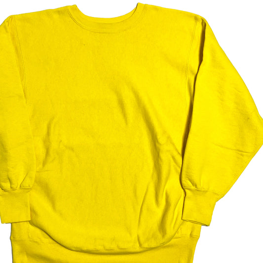 80's Champion R/W Crew Yellow 目無し Size (XL)