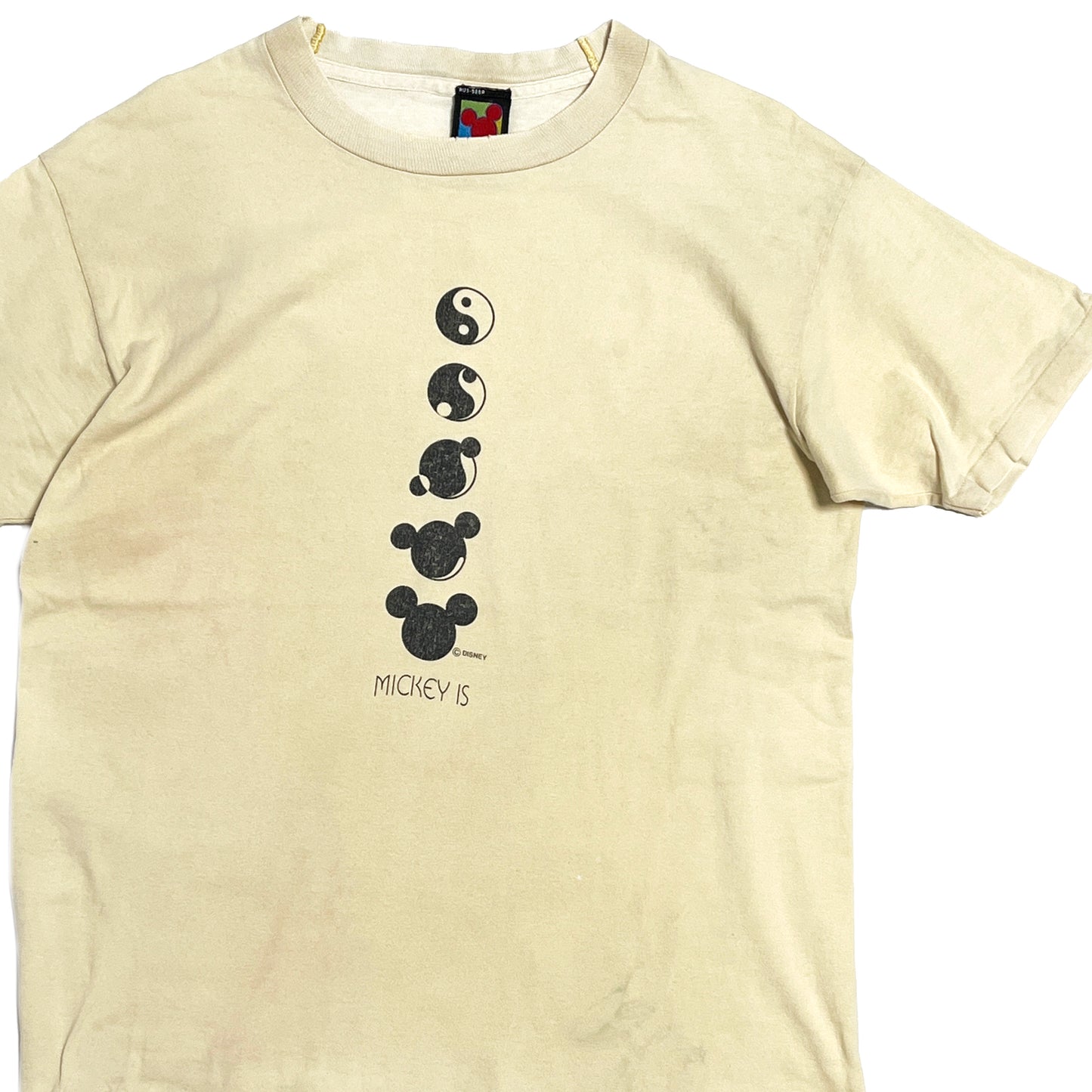 90's〜 Disney Mickey 陰陽 T Size (M)位