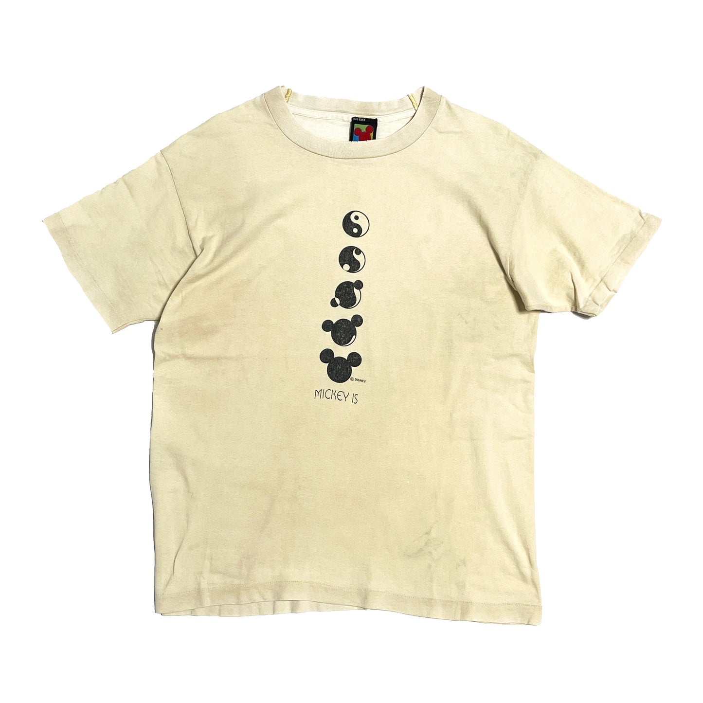 90's〜 Disney Mickey 陰陽 T Size (M)位