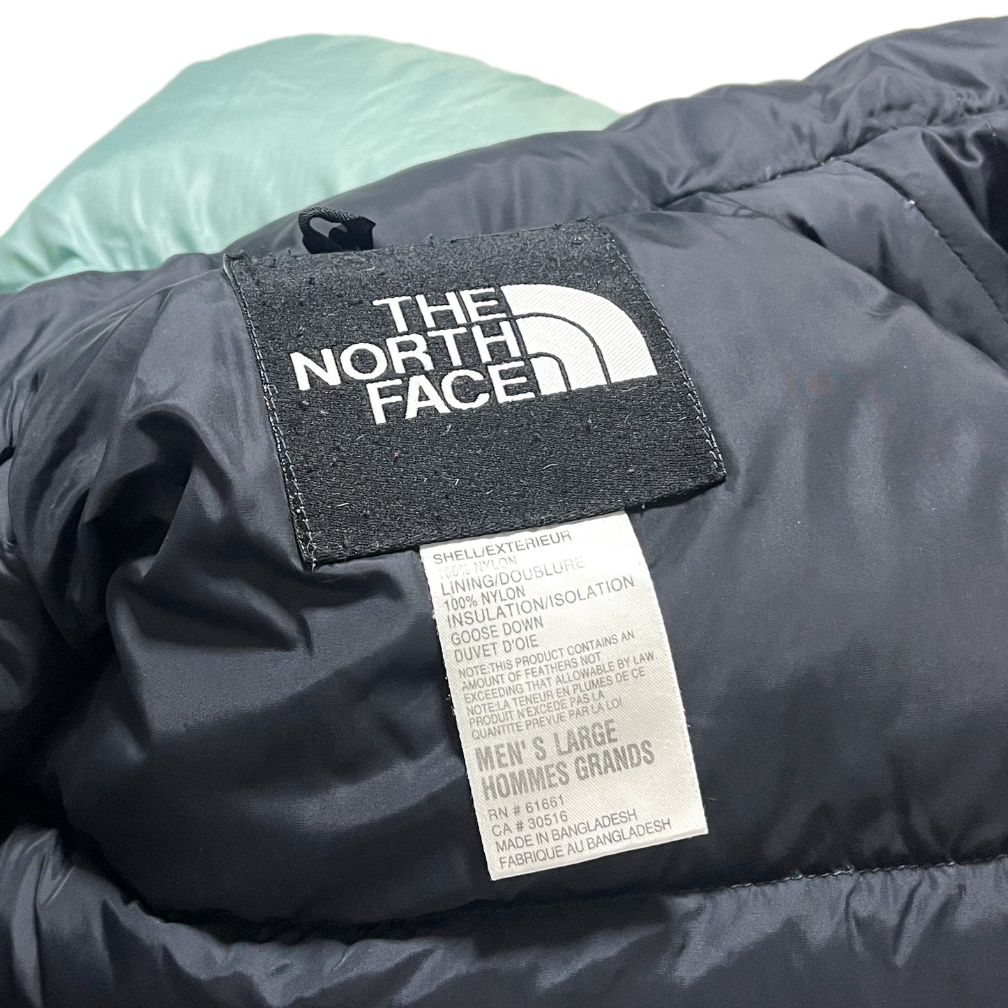 90's North Face Nuptse JKT "Ice Teal" Size (L)