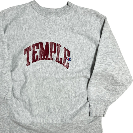 80's Champion R/W "TEMPLE" 目付き プリントあり Size (XL)