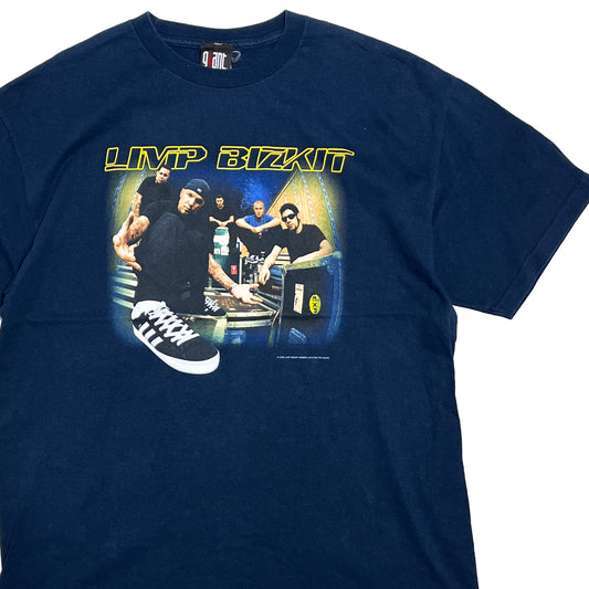 00s Giant Limp Bizkit T XL 平置き ダークネイビーTシャツ Limp Bizkitのプリント サ