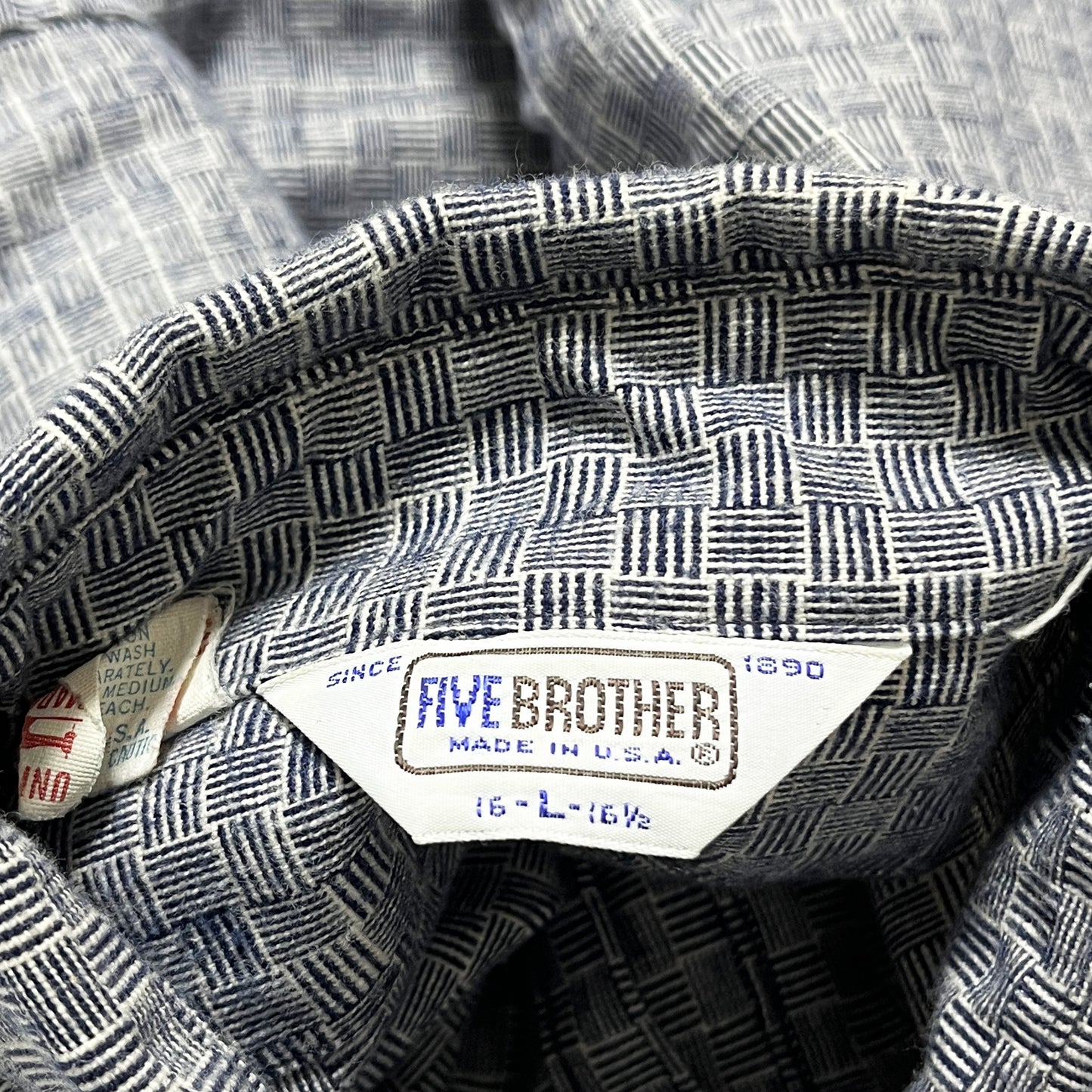 70's FIVEBROTHER Nel SH 好配色チェック Size (L)