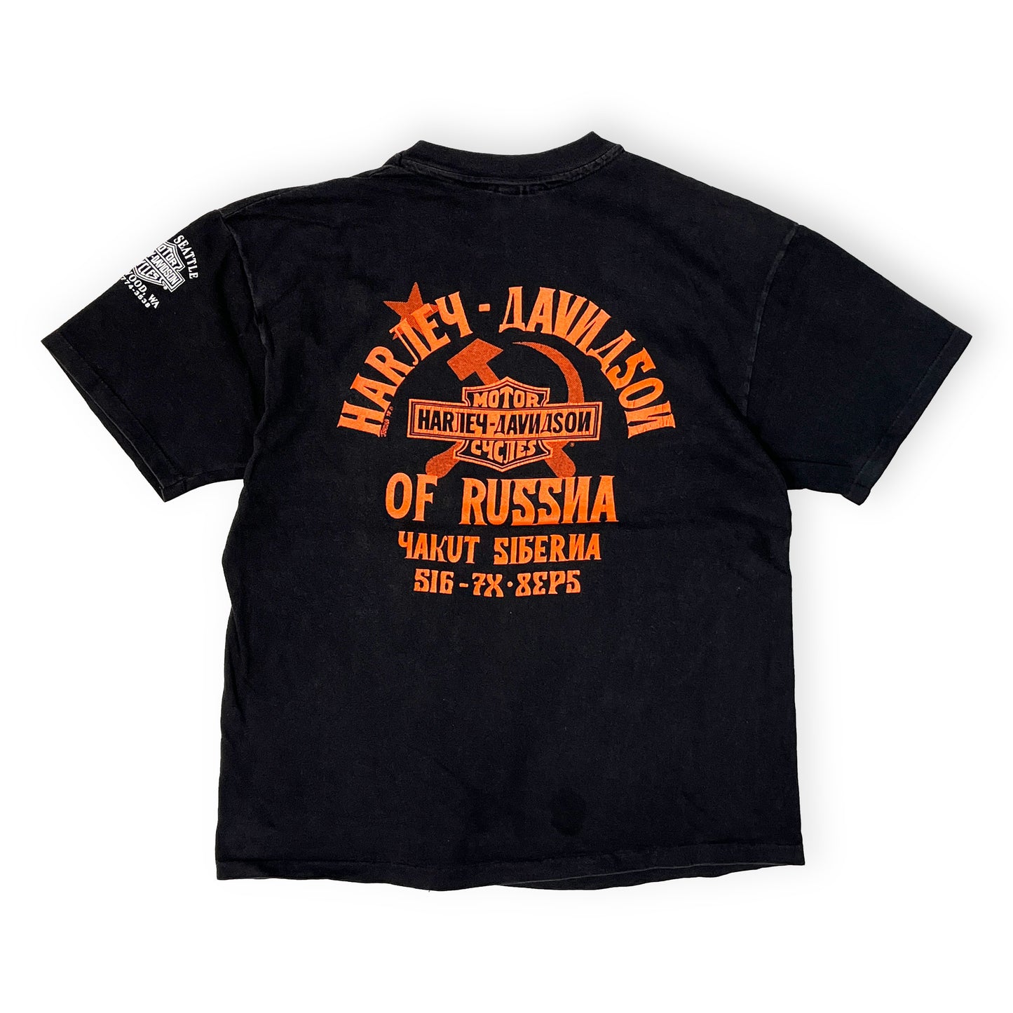 90's Harley Davidson T "RUSSIIA" Size (L)