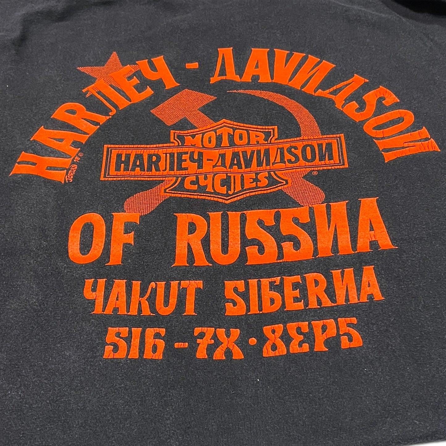 90's Harley Davidson T "RUSSIIA" Size (L)