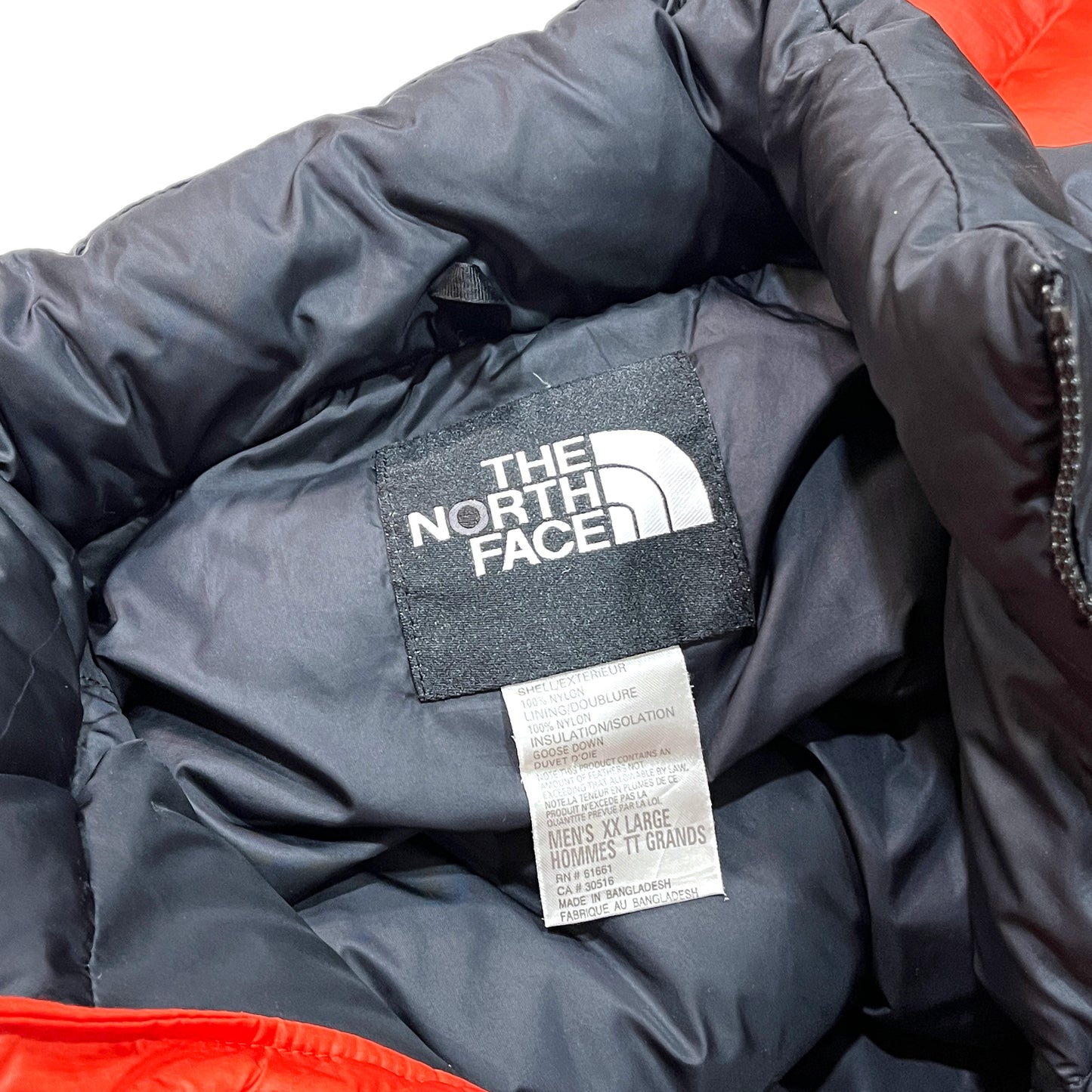 90's North Face Nuptse JKT "Mango Orange" Size (XXL)