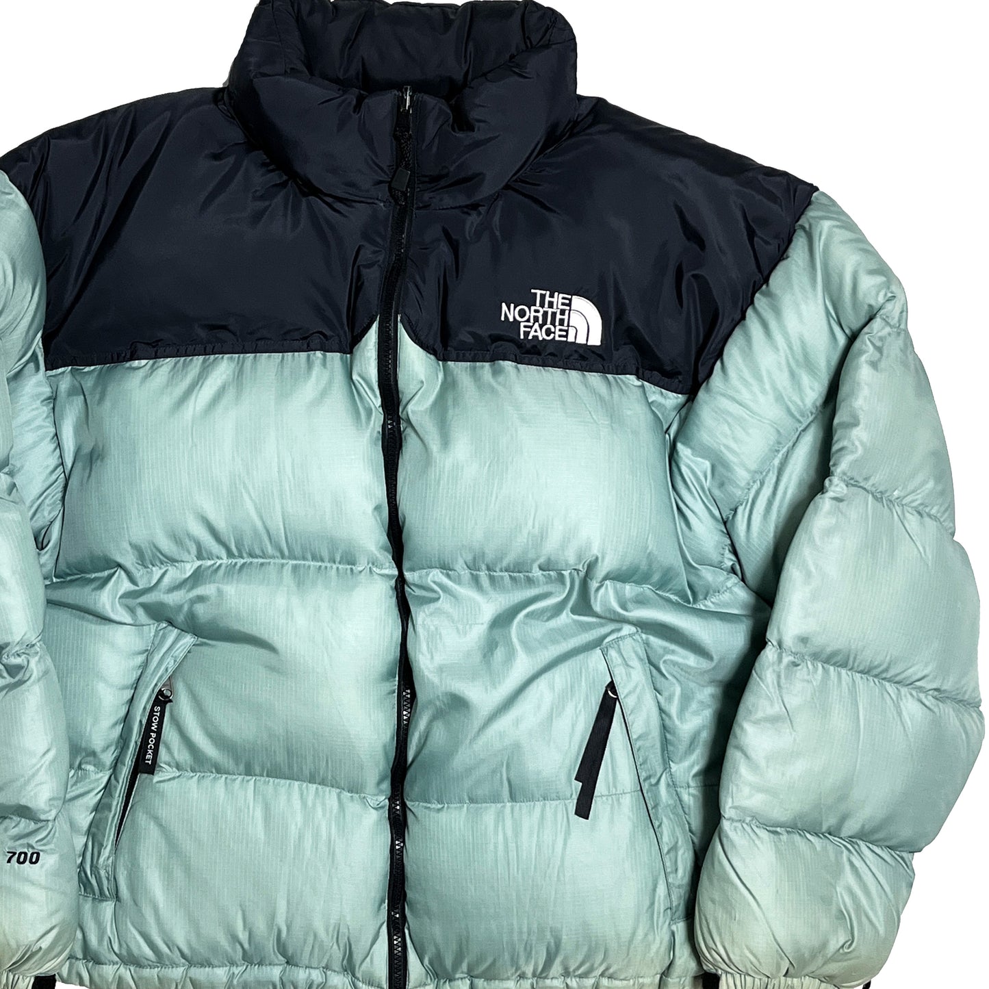 90's North Face Nuptse JKT "Ice Teal" Size (XL)