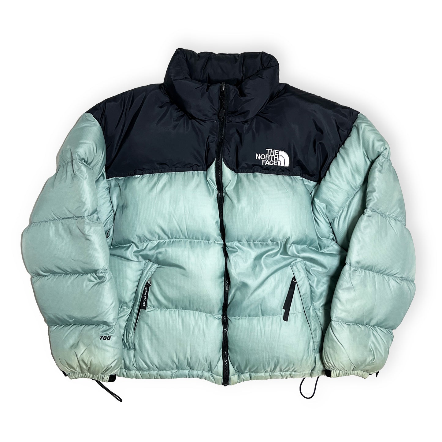 90's North Face Nuptse JKT "Ice Teal" Size (XL)