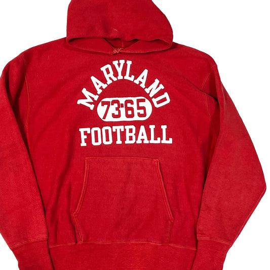 70's Champion 単色タグ R/W Parka "MARYLAND 73-65 FOOTBALL" 3段プリント Size (XL)