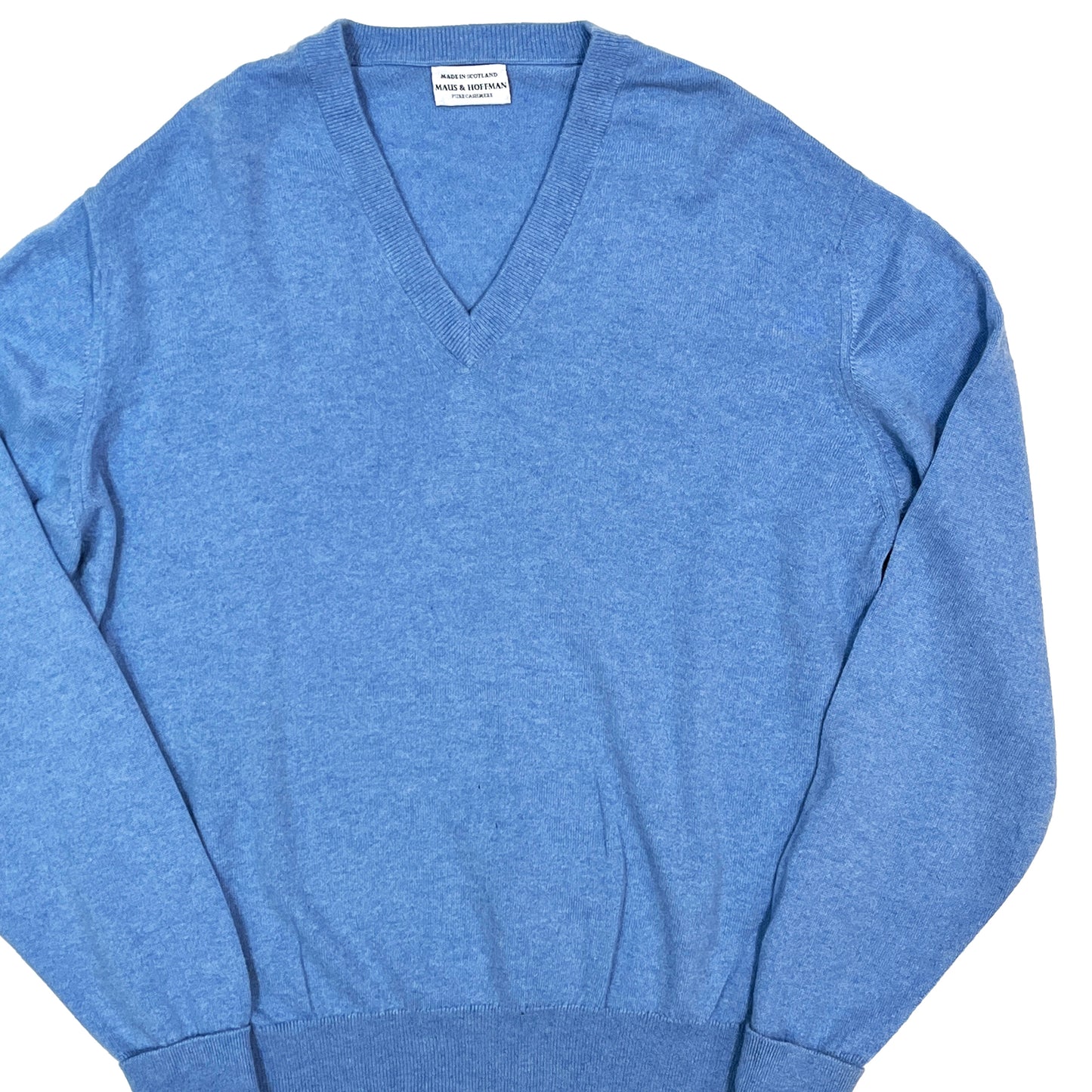 スコットランド製 Cashmere V-Neck Sweater Size (L-XL)位