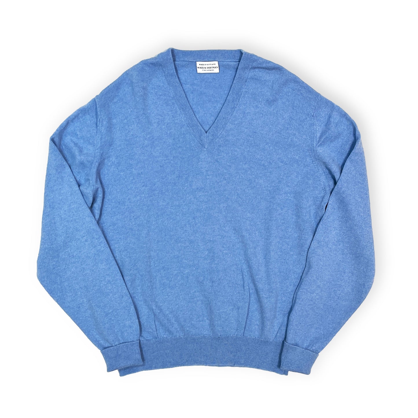 スコットランド製 Cashmere V-Neck Sweater Size (L-XL)位