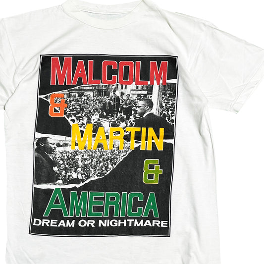 90's UnKnown Malcom X & Martin Luther King Jr. T Size (L)位