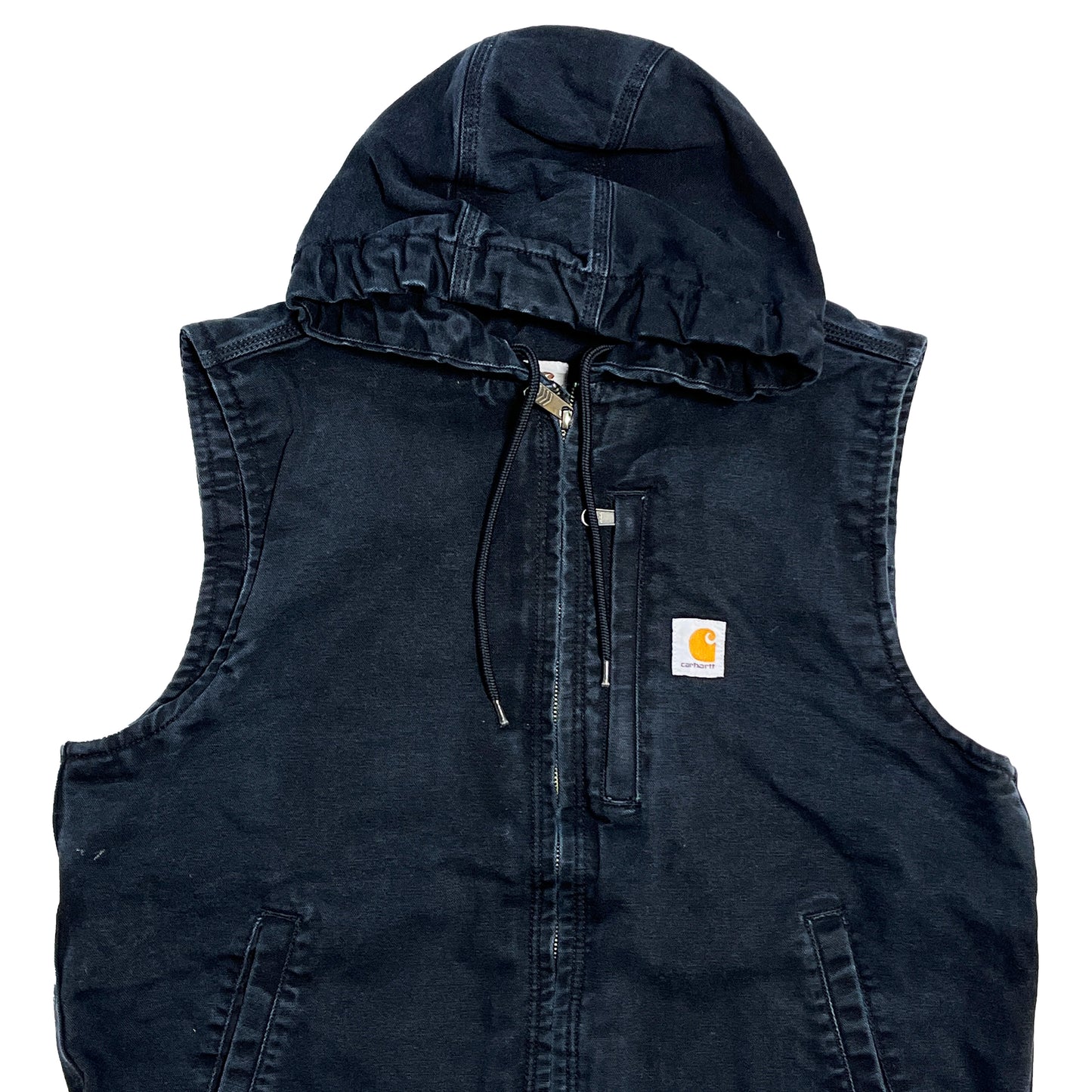 10 インド製 Carhartt Duck Vest Hoodie Size (M)