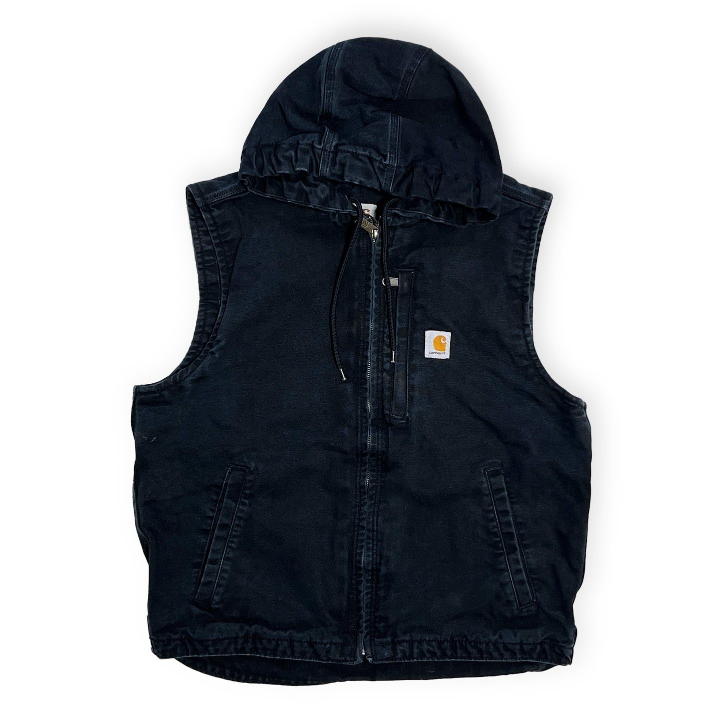 10 インド製 Carhartt Duck Vest Hoodie Size (M)