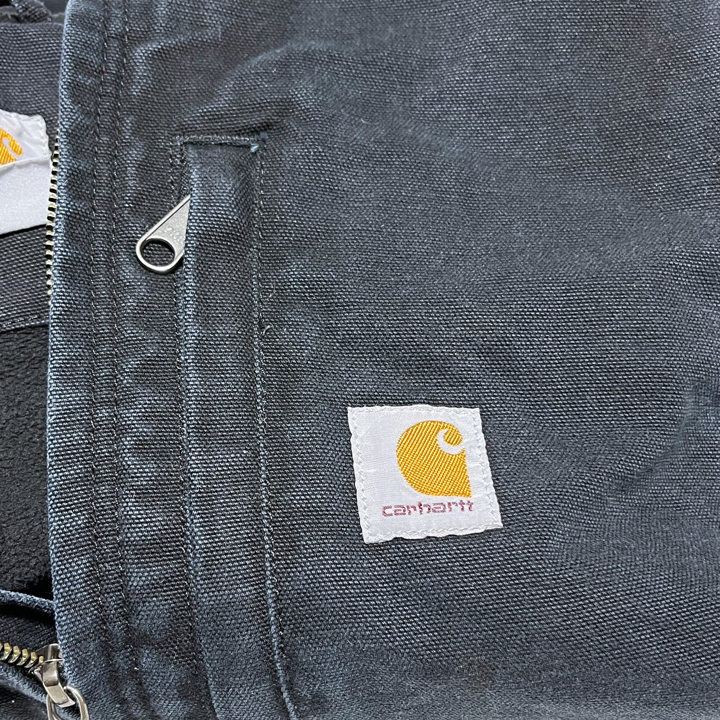 10 インド製 Carhartt Duck Vest Hoodie Size (M)