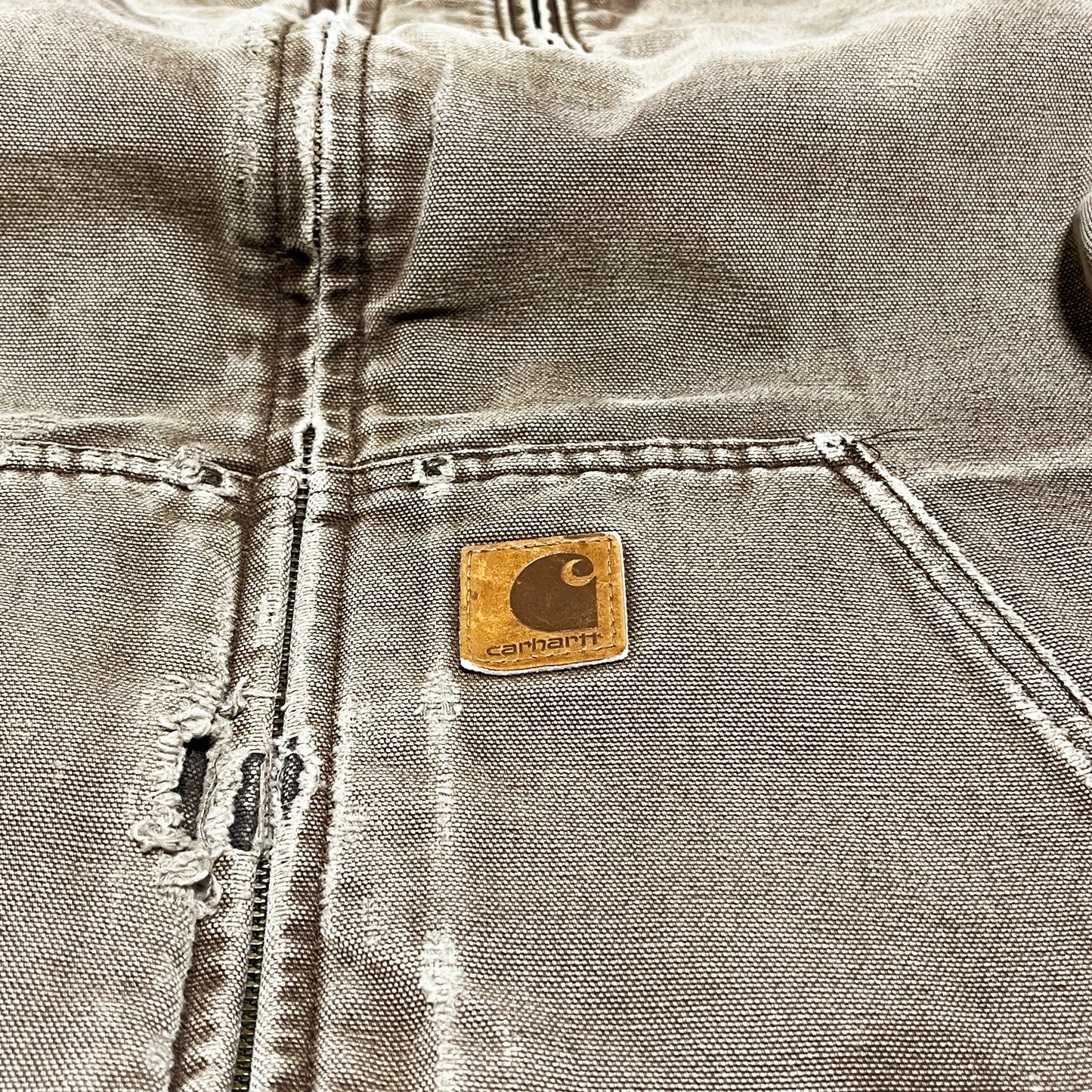 11 メキシコ製 Carhartt ダックベスト ボア ブラウン Size (3XL) ビッグサイズ！