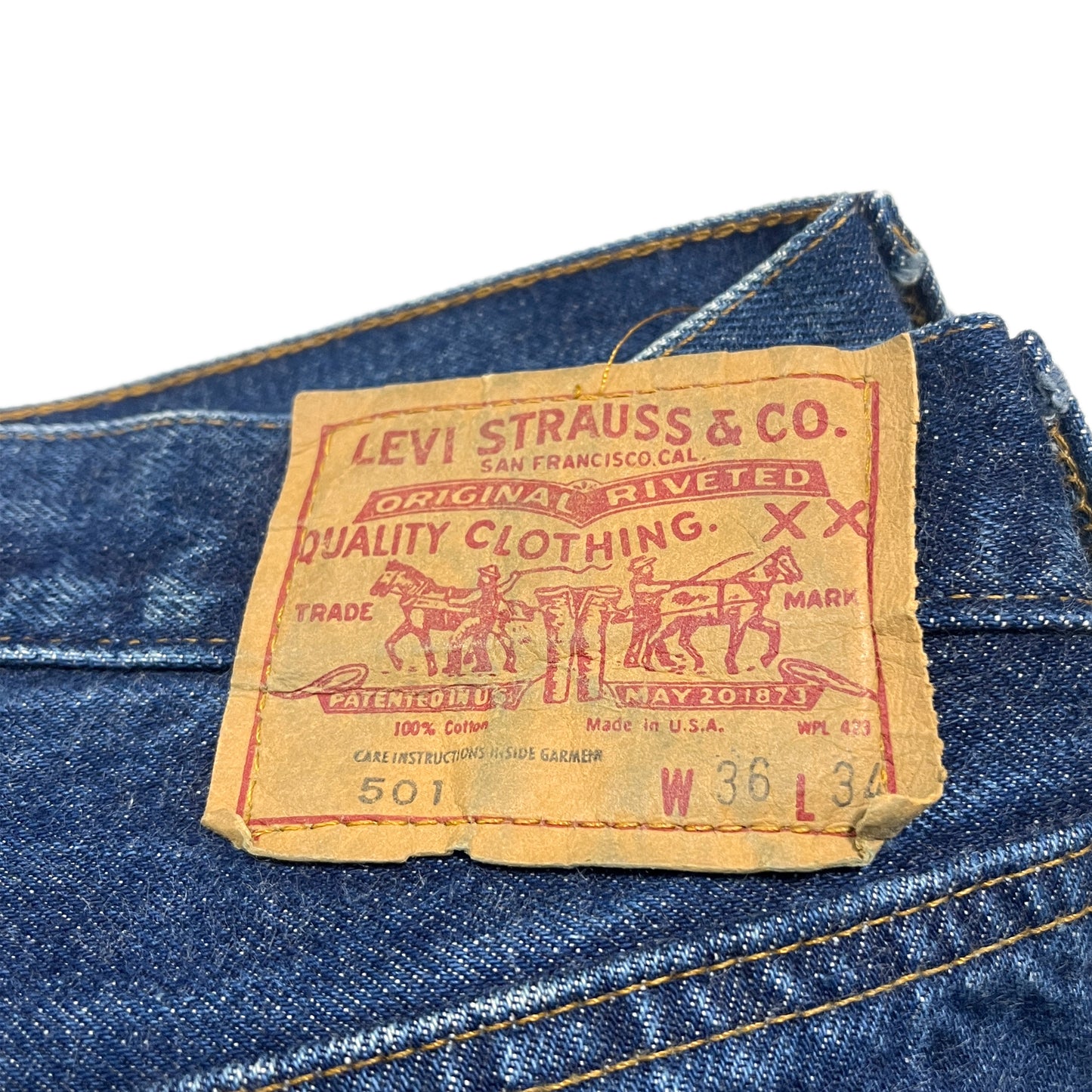 80's Levi's 501 Denim PT 赤耳 濃紺 Size (W34 L31)位