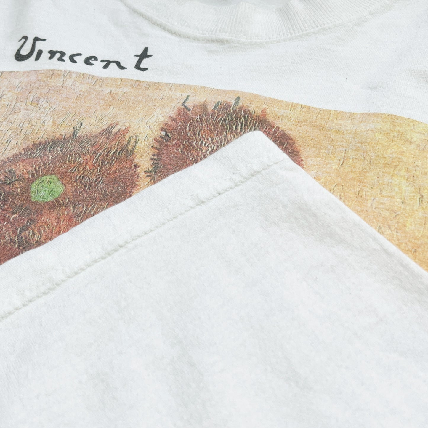 90's FRUIT OF THE LOOM Vincent Gogh T "ひまわり" Size (XL)