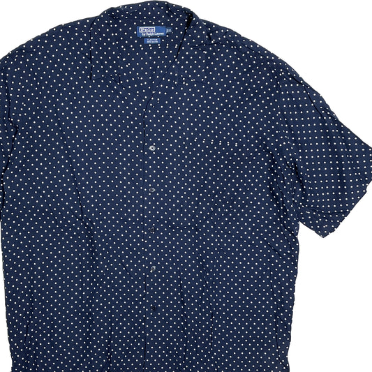Polo by Ralph Lauren Dot S/S SH Navy XL 平置き 1 Navy blue with white polka dot