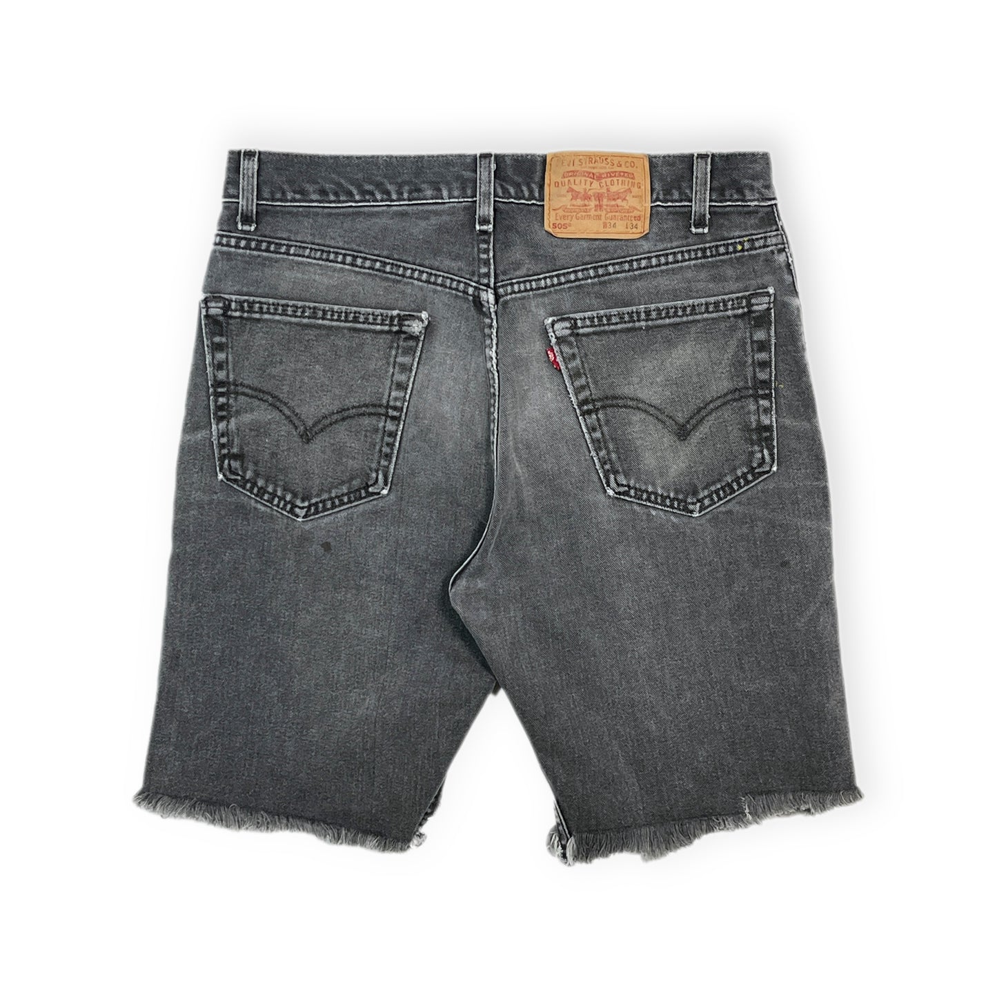 90's Levi's 505 Black Denim カットオフショーツ Size (W34)位