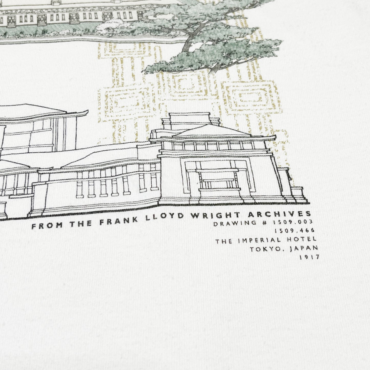 90's ANDAZIA Frank Lloyd Wright "帝国ホテル" T Size (L)