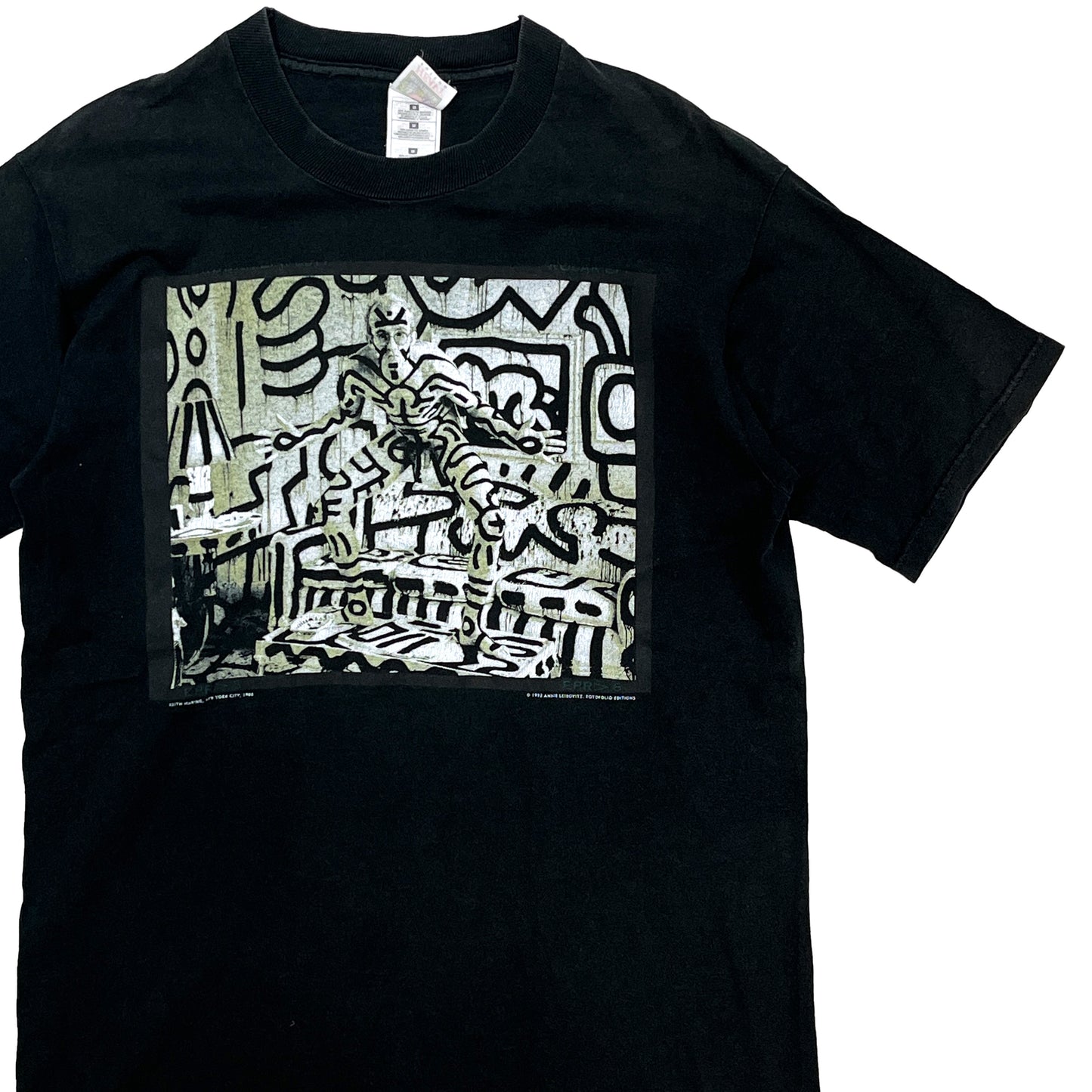 90's〜 FRUIT OF THE LOOM Keith Haring X Annie Leibovitz photo T Size (M)