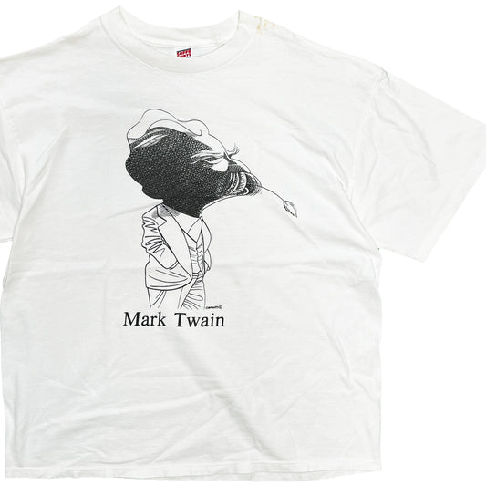 90's SOFFE SHIRTS Largely Literary Series "Mark Twain" T Size (XL)