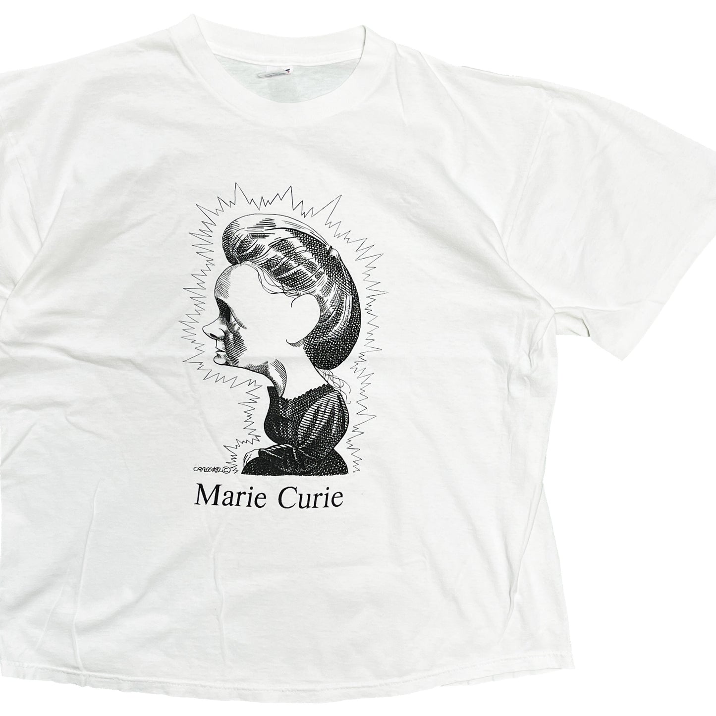 90's SOFFE SHIRTS Largely Literary Series "Marie Curie" T Size (XL)