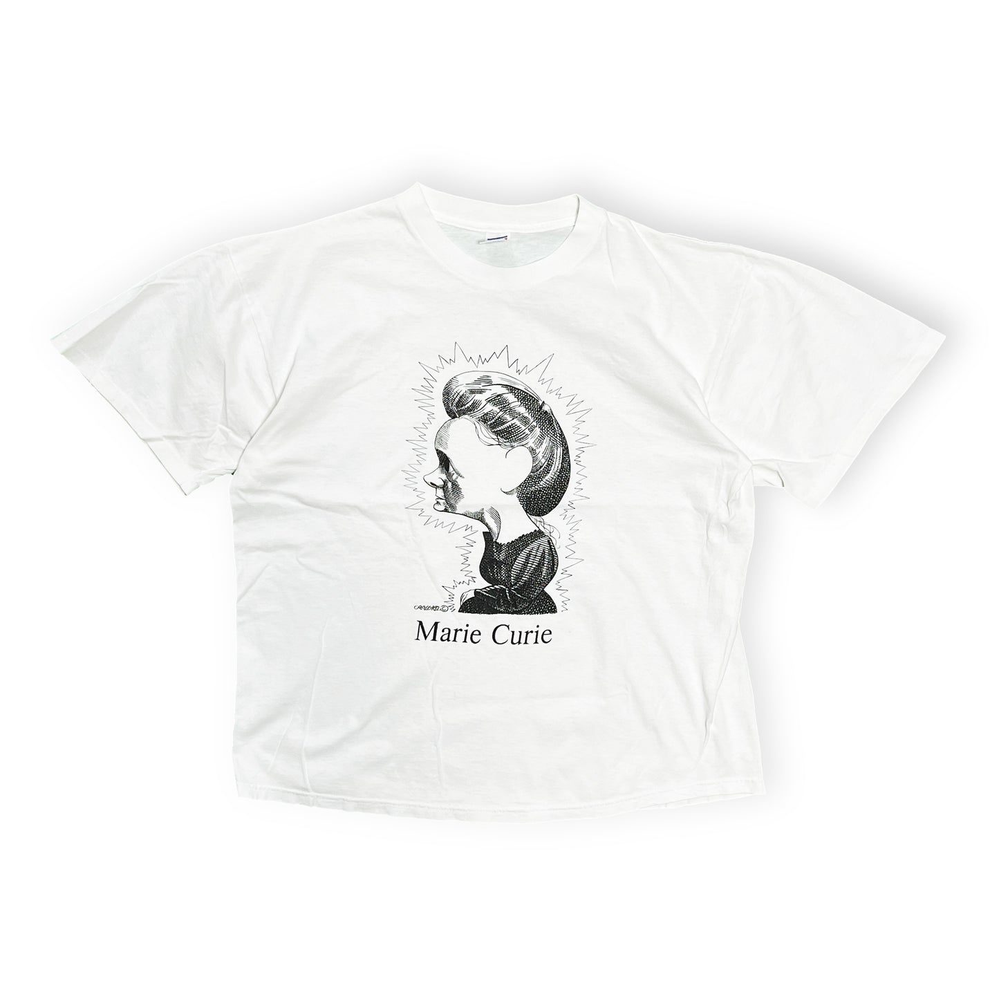 90's SOFFE SHIRTS Largely Literary Series "Marie Curie" T Size (XL)