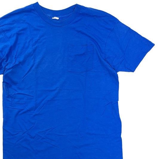 80's FRUIT OF THE LOOM Pocket T Blue Size (XL)