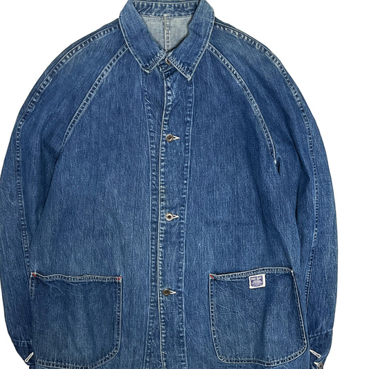40's PAY DAY WWII Denim Coverall CROWN Change Button Size (44)位 スペシャル！
