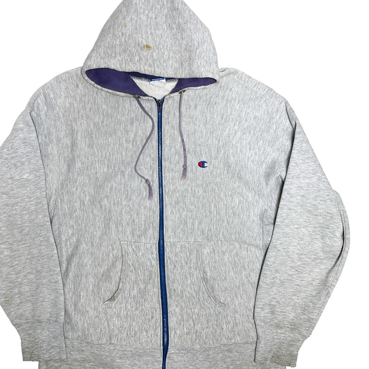 80's Champion 青刺繍タグ R/W Zip Parka Size (L)