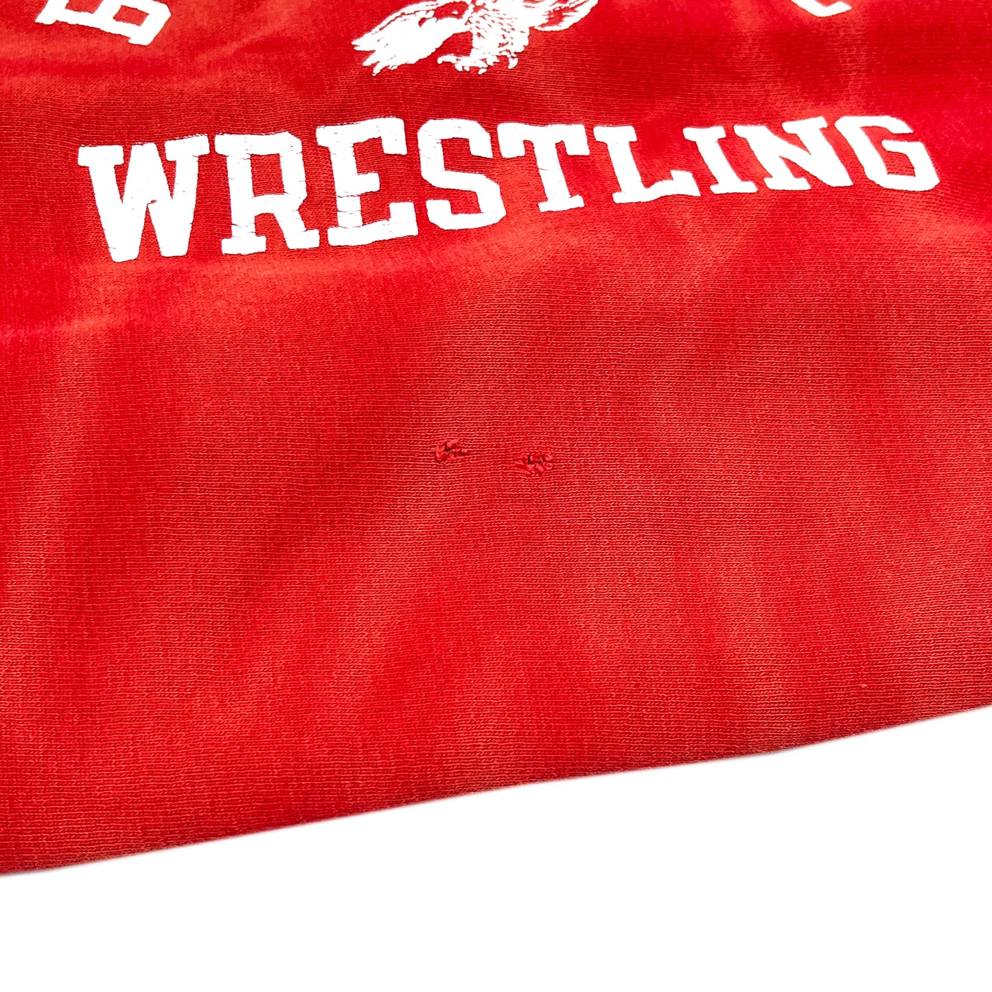 70's Champion 単色タグ R/W "BIOLA COLLEFE WRESTLING" 3段プリント Size (XL) 極上雰囲気！